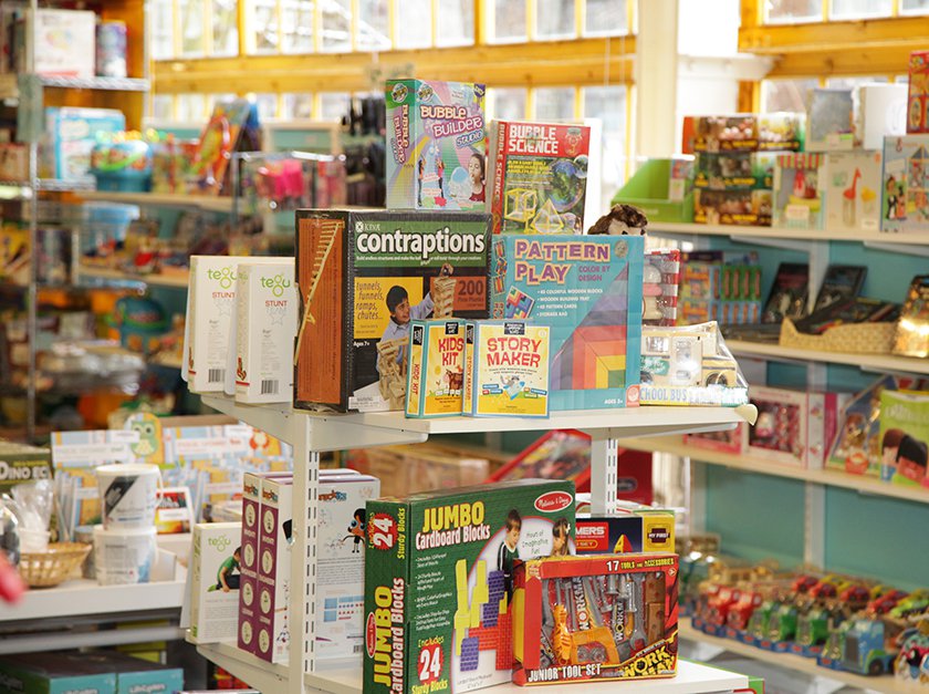 Exhibit-related games and toys available to purchase in Museum Store