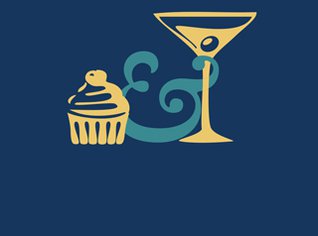 Logo for cupcakes and cocktails.